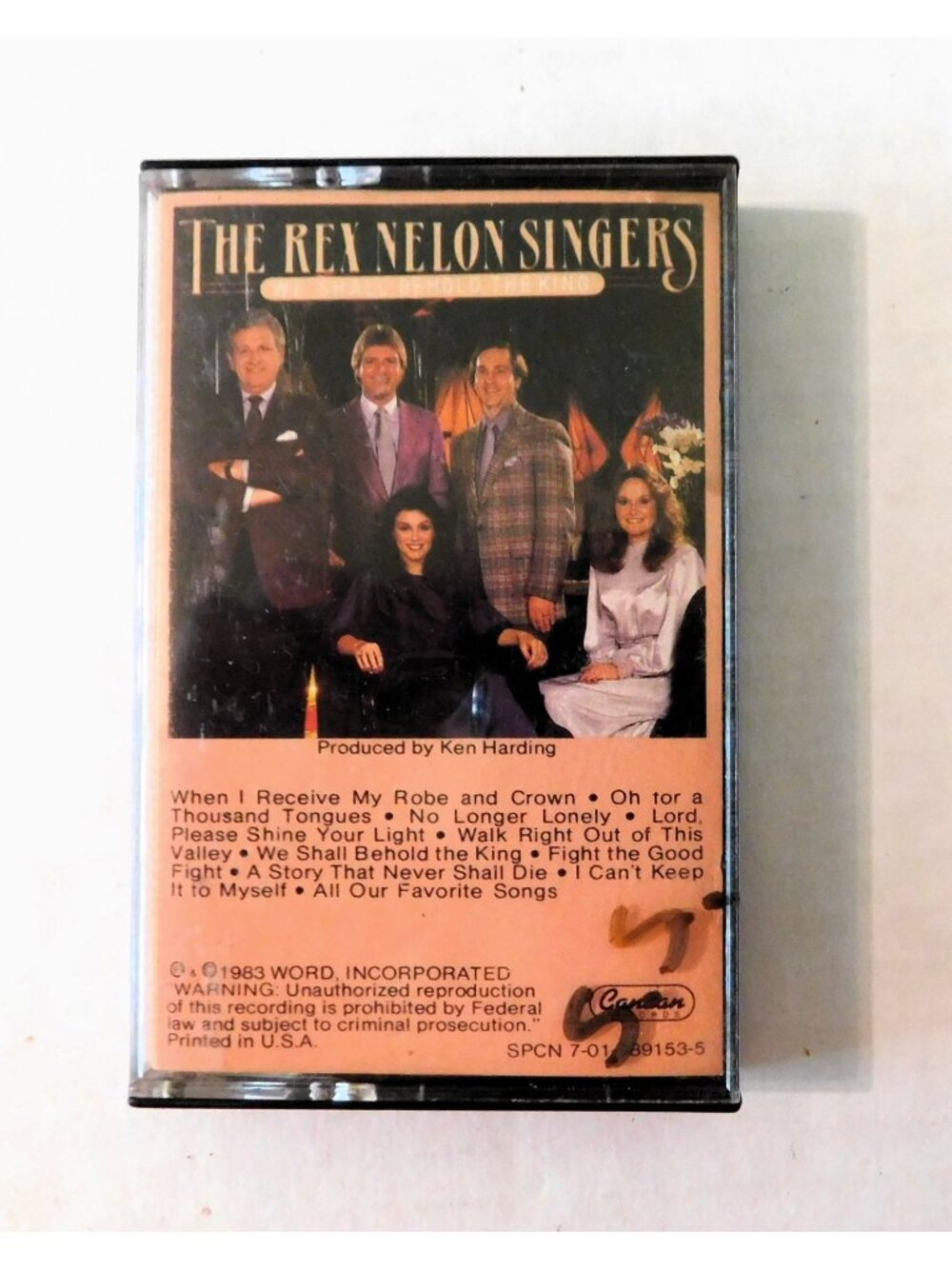 The Rex Nelon Singers We Shall Behold The King 1983 Cassette Music Tape